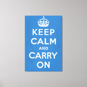 Keep Calm and Carry On Canvas Print