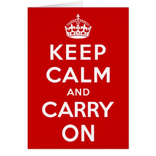 Keep Calm and Carry On Cards (Front)