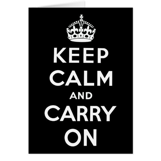 Keep Calm And Carry On Cards (Front)