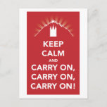 Keep calm and carry on, carry on, carry on! card