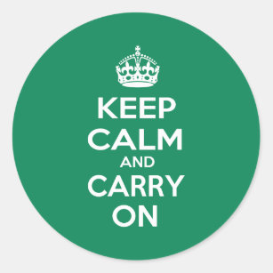 Keep Calm and Carry On Classic Round Sticker