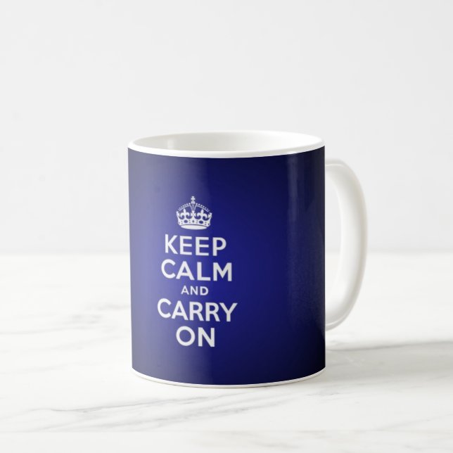 Keep calm and carry on coffee mug (Front Right)