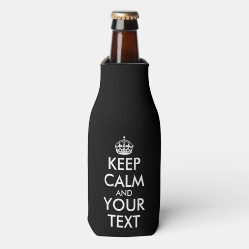 Keep Calm and Carry On _ Create Your Own Can Coole Bottle Cooler