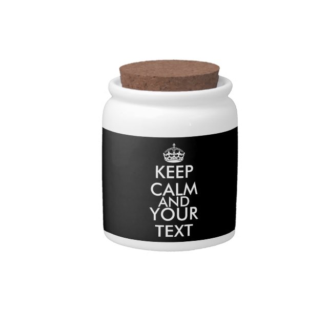Keep Calm and Carry On - Create Your Own Candy Jar (Front)