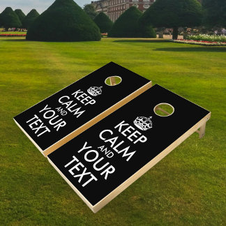 Keep Calm and Carry On - Create Your Own Cornhole Set
