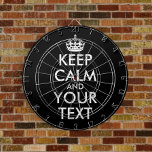 Keep Calm and Carry On - Create Your Own Dart Board<br><div class="desc">Make your own Custom Keep Calm and Carry On Design by adding text yourself. It’s very popular slogan for fun lover people and everyone.</div>