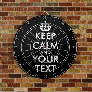 Keep Calm and Carry On - Create Your Own Dart Board
