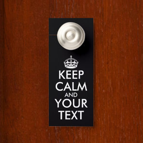 Keep Calm and Carry On - Create Your Own Door Hanger