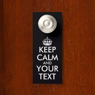Keep Calm and Carry On - Create Your Own Door Hanger
