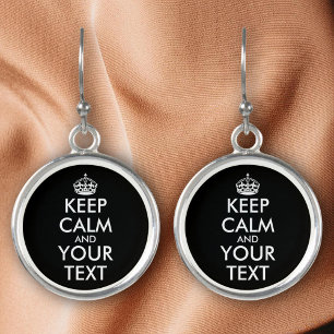Keep Calm and Carry On - Create Your Own Earrings