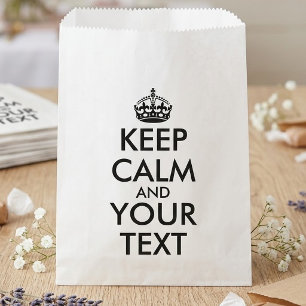 Keep Calm and Carry On - Create Your Own Favor Bag