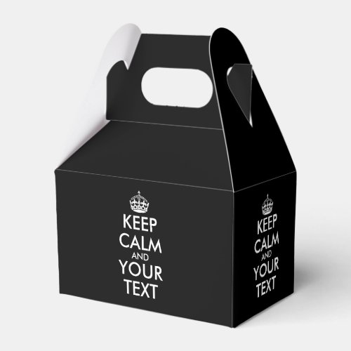 Keep Calm and Carry On _ Create Your Own Favor Boxes