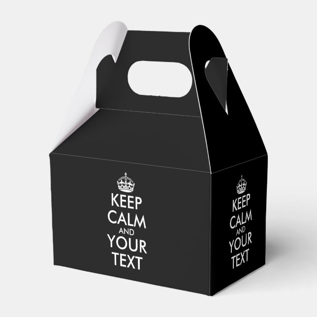 Keep Calm and Carry On - Create Your Own Favor Boxes (Front Side)