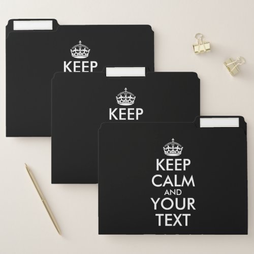 Keep Calm and Carry On _ Create Your Own File Folder