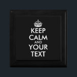 Keep Calm and Carry On - Create Your Own Gift Box<br><div class="desc">Make your own Custom Keep Calm and Carry On Design by adding text yourself. It’s very popular slogan for fun lover people and everyone.</div>