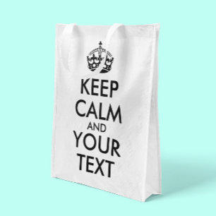Keep Calm and Carry On - Create Your Own Grocery Bag