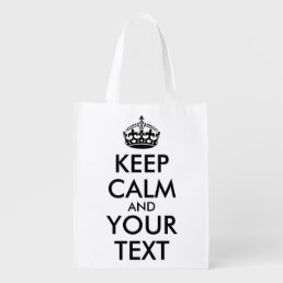 Keep Calm and Carry On - Create Your Own Grocery Bag
