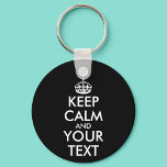 Keep Calm and Carry On - Create Your Own Keychain<br><div class="desc">Make your own Custom Keep Calm and Carry On Design by adding text yourself. It’s very popular slogan for fun lover people and everyone.</div>