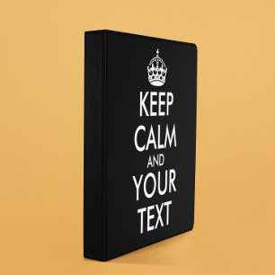 Keep Calm and Carry On - Create Your Own Mini Binder