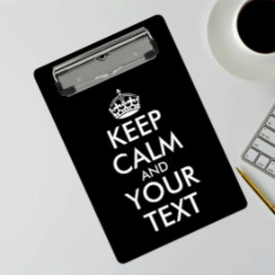 Keep Calm and Carry On - Create Your Own Mini Clipboard