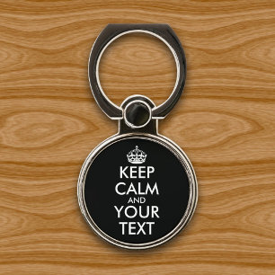 Keep Calm and Carry On - Create Your Own Phone Ring Stand