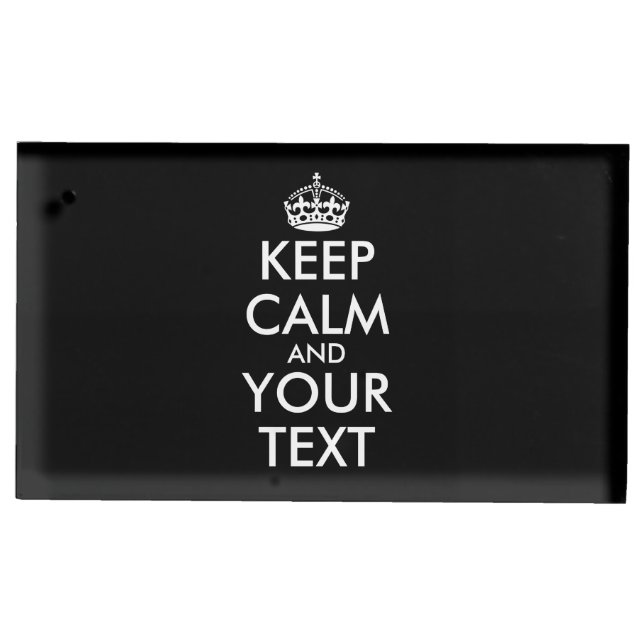 Keep Calm and Carry On - Create Your Own Place Card Holder (Front)