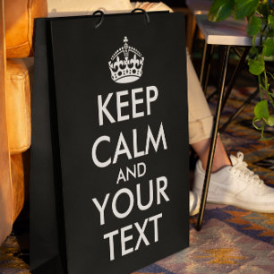 Keep Calm and Carry On - Create Your Own Small Gift Bag