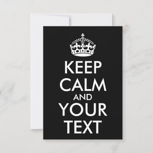 Keep Calm and Carry On _ Create Your Own Thank You Card