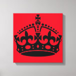 Keep Calm And Carry On Crown Canvas Print at Zazzle