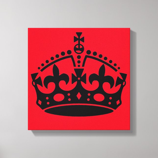 Keep Calm and Carry On Crown Canvas Print (Front)