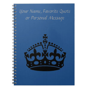 Keep Calm and Carry On Crown Notebook