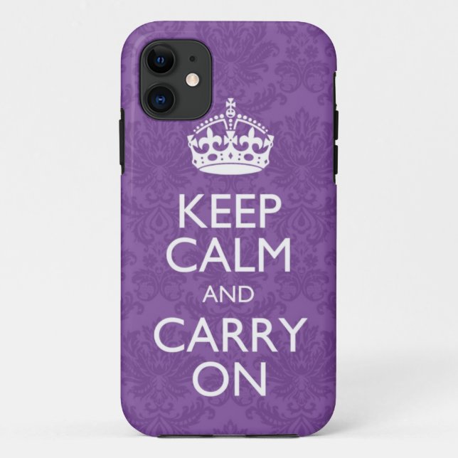 Keep Calm And Carry On Damask iPhone 5 Case Covers (Back)