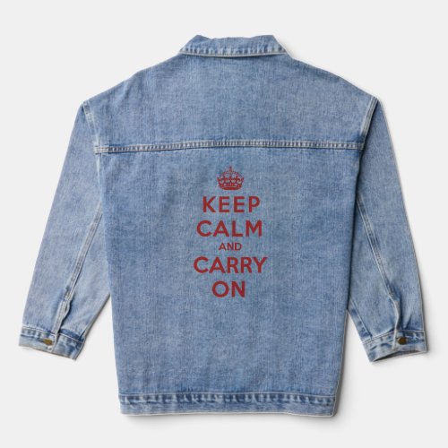 Keep Calm and Carry On  Denim Jacket