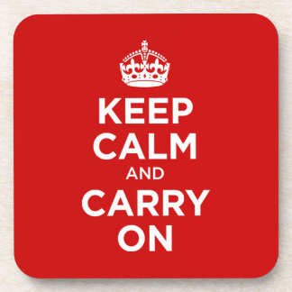 Keep Calm and Carry on Drink Coaster