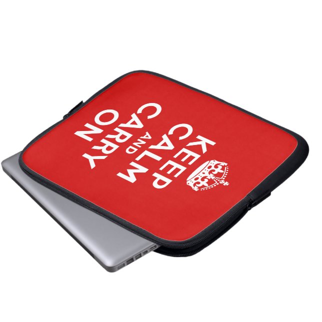 Keep Calm and Carry On Electronics Sleeve (Front Bottom)