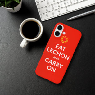 Keep Calm and Carry On Filipino Version 'Lechon' iPhone 16 Plus Case