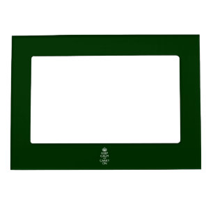 KEEP CALM AND CARRY ON Forest Green Magnetic Photo Frame