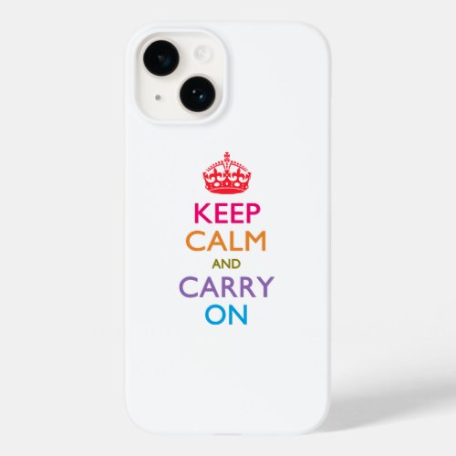KEEP CALM AND CARRY ON Fruity Colors Case_Mate iPhone 14 Case