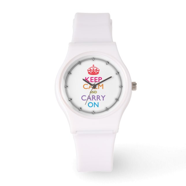 KEEP CALM AND CARRY ON Fruity Colors Watch (Front)