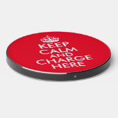 Keep calm and carry on funny custom wireless charger (Front 2)