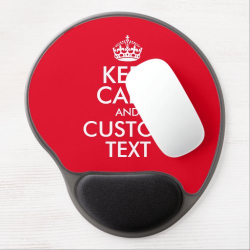 Keep calm and carry on funny gel mouse pad
