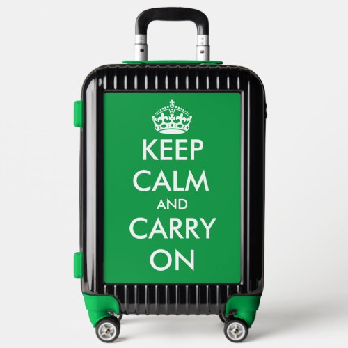 Keep calm and carry on funny travel suitcase