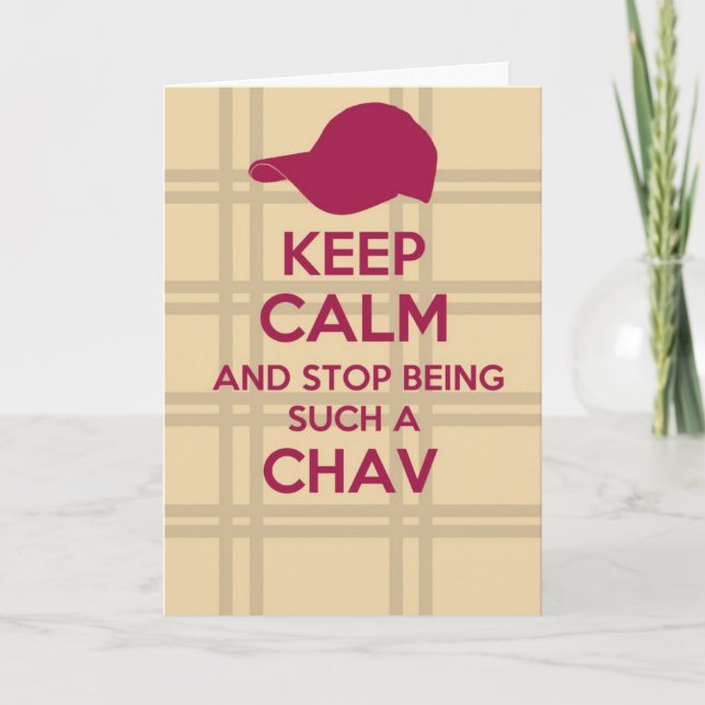 Keep calm and carry on greetings card (Front)
