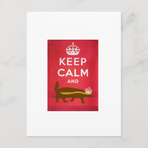 Keep Calm and Carry On Honey Badger Postcard