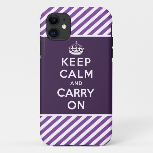 Keep Calm and Carry On iPhone 5 Case Purple