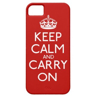 Keep Calm And Carry On iPhone 5 Cases