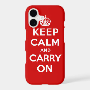Keep Calm and Carry On iPhone 17 Case