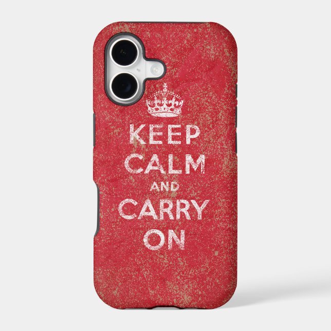 Keep Calm and Carry On Iphone Case (Back)