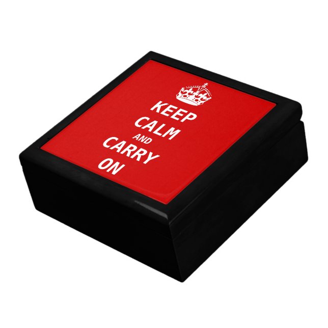 Keep Calm and Carry On Jewelry Box (Side)