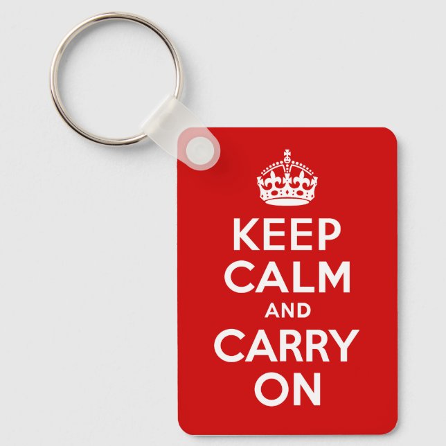 Keep Calm and Carry On Keychain (Front)
